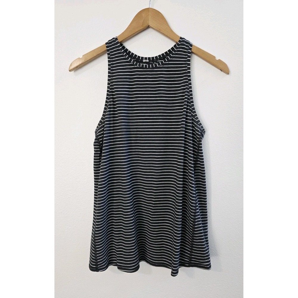 Lululemon All Tied Up Tank Top Women's Size 4/6 Gray /White Stripe